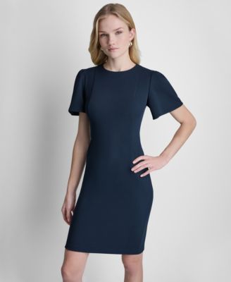 casual sheath dress Dresses Size 2 4 6 8 10 for Women Office Work Business Knee Length White or elevated evenings out Daring Diva Sleeveless Sheath Dress