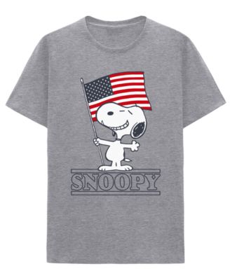 Men's Snoopy American Flag Short-Sleeve T-Shirt