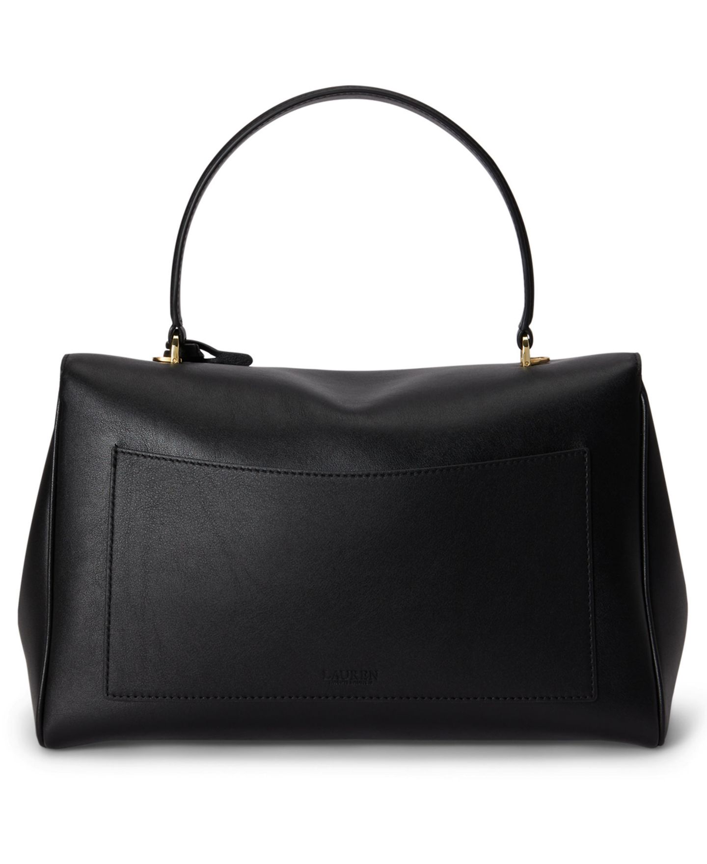 Женская сумка Lauren Ralph Lauren Farrah Soft Leather Medium Satchel, цвет: Чёрный — фото 4