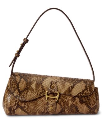 Tasha Embossed Leather East West Small Shoulder Handbag