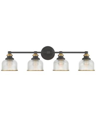 Possini Euro Poway 33" Wide and Glass 4-Light Bath Light