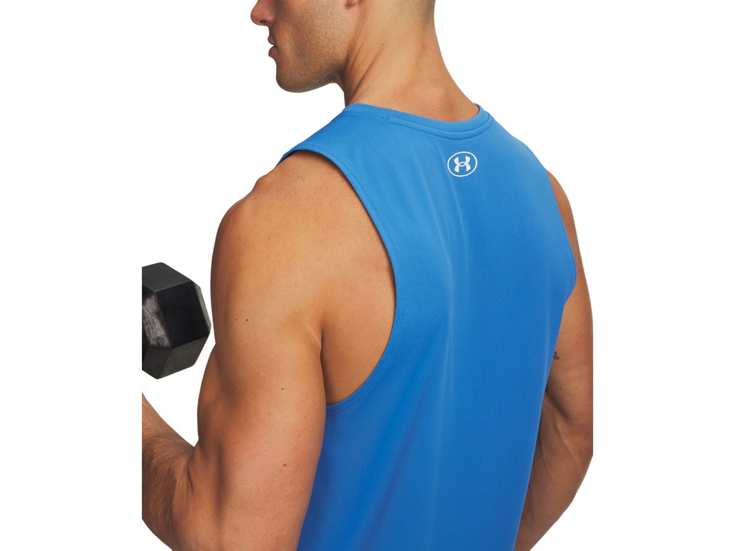 Мужской топ Under Armour UA Tech Performance Tank Top, цвет: Синий, вариант 1 — фото 2