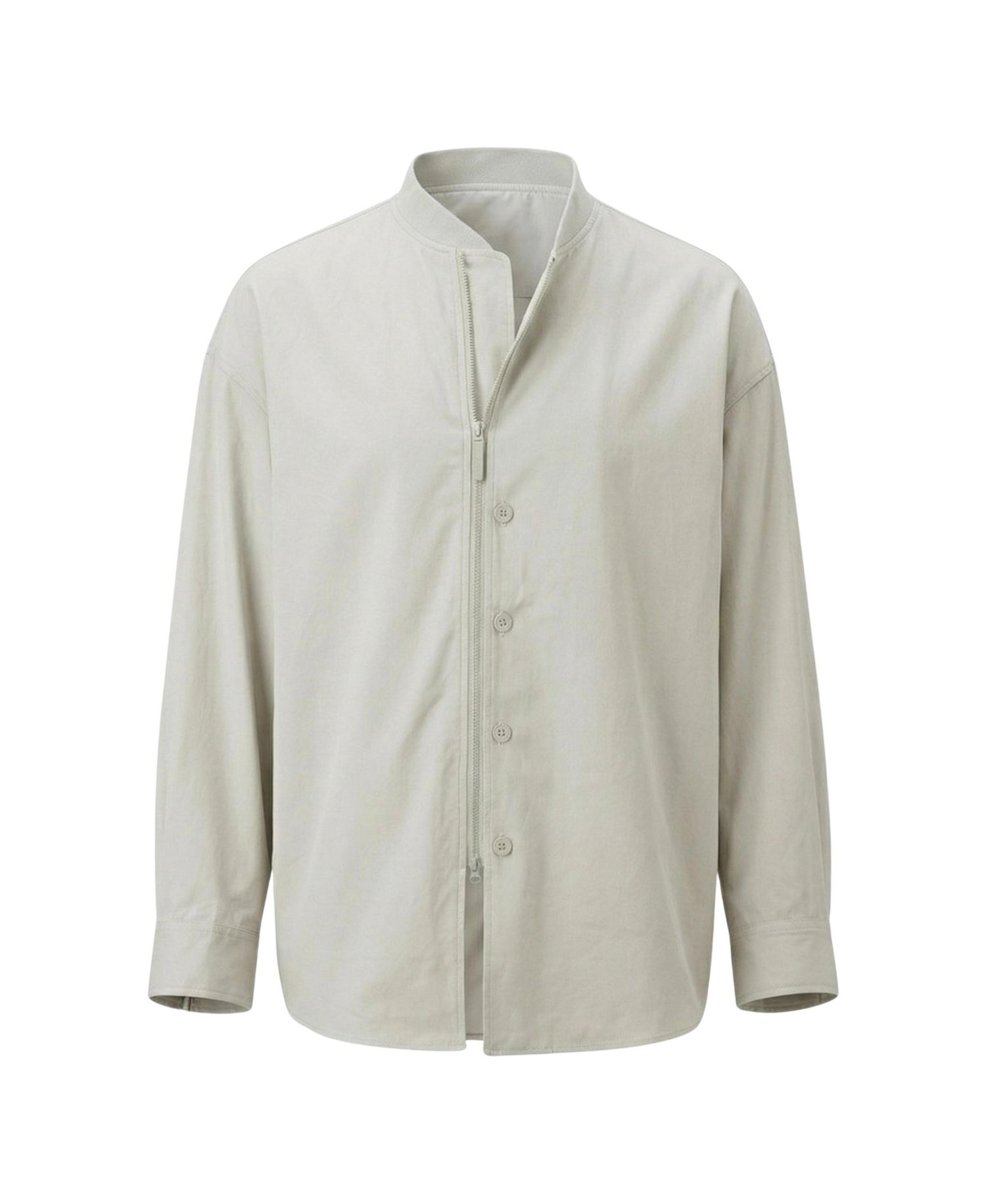 Men's Long Sleeve Stand-Collar Zip-Front Jacket