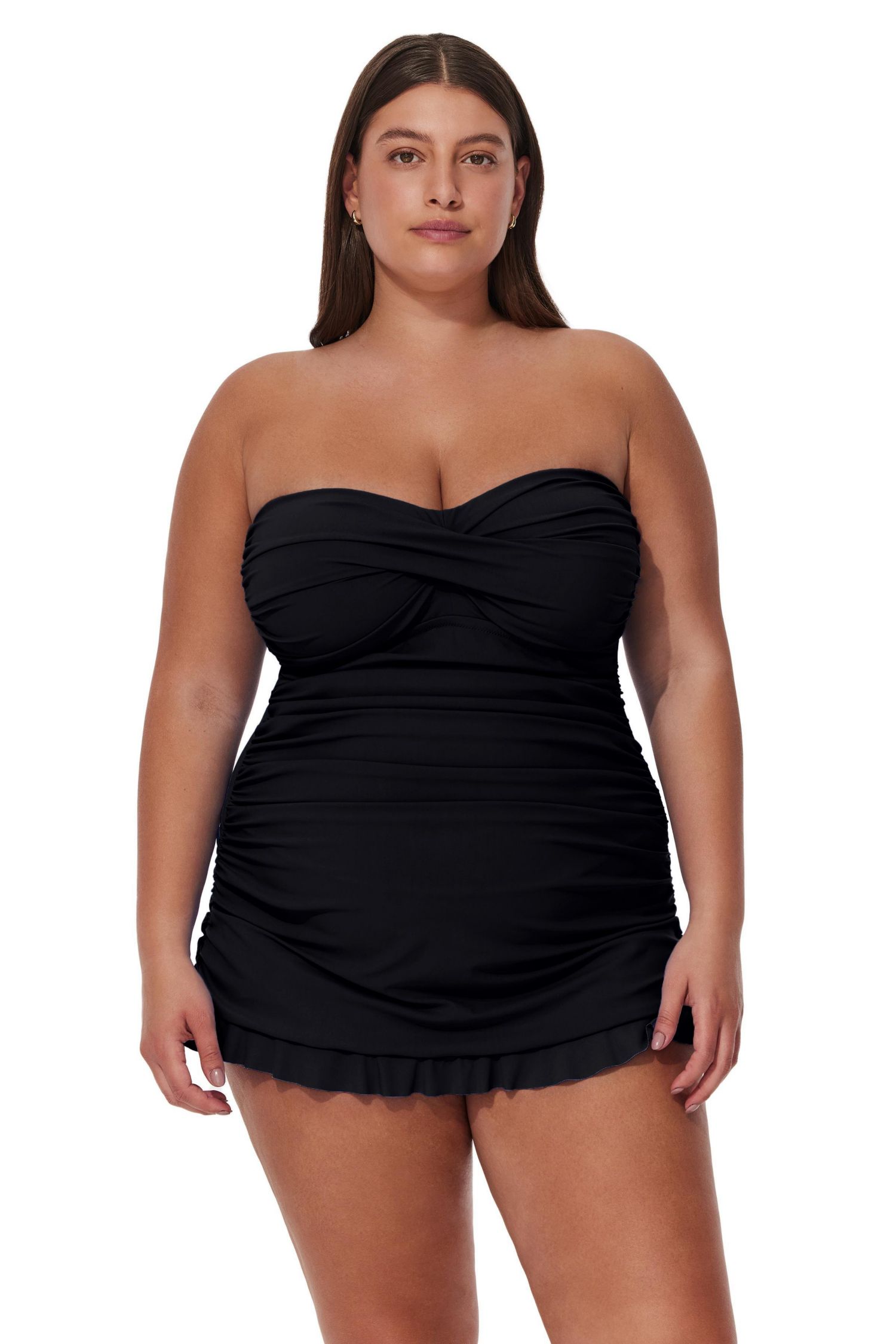 Women's Tutti Frutti Plus Size Bandeau Swimdress Swimsuit