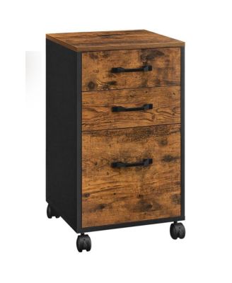 Rolling 3 Drawer File Cabinet with Wheels for Office Organization