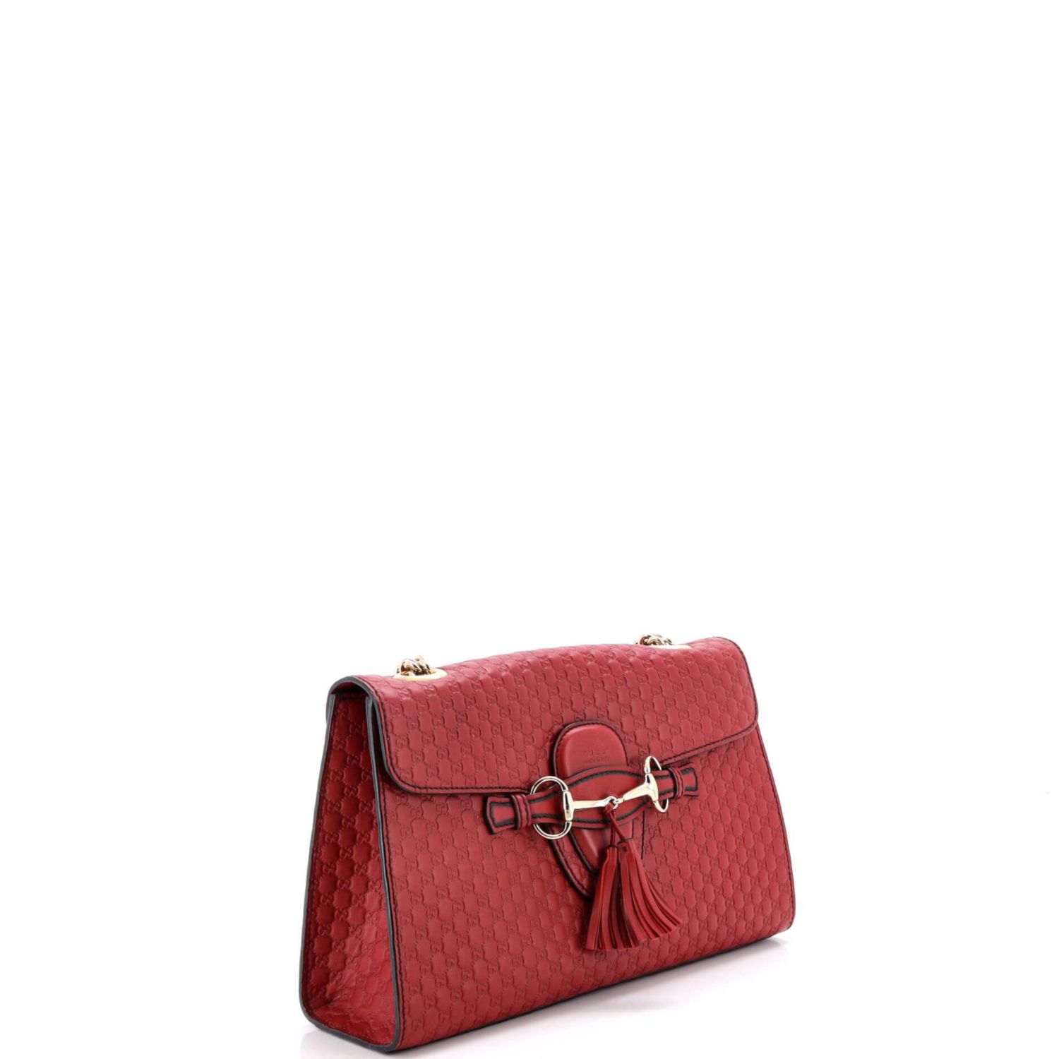 Medium Emily Chain Flap Bag Microguccissima Leather