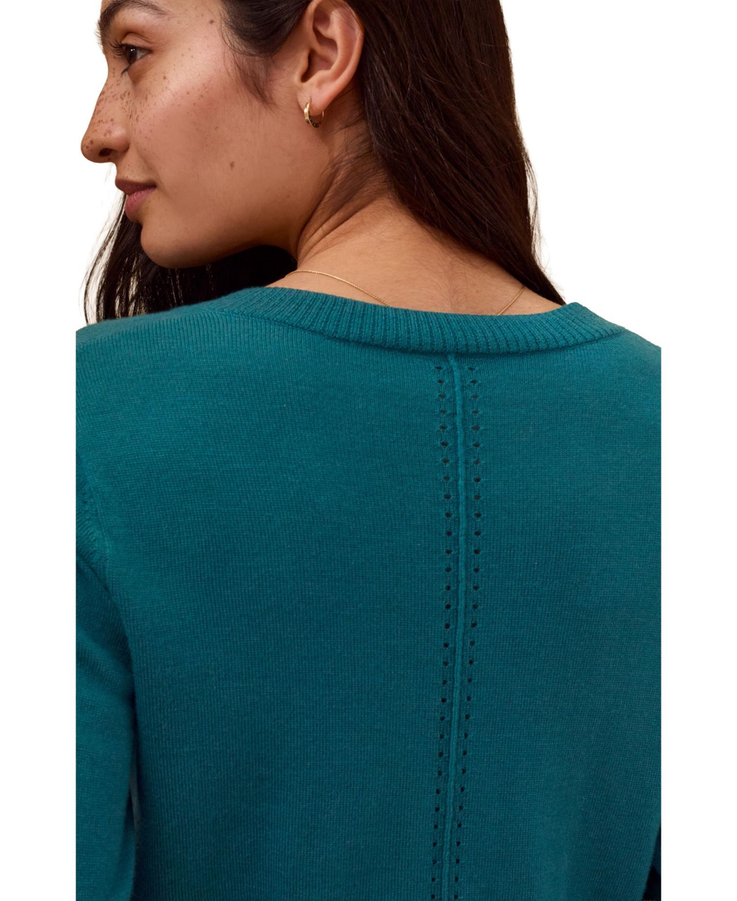 Women's Fine Knit Merino Crew Neck Cardigan