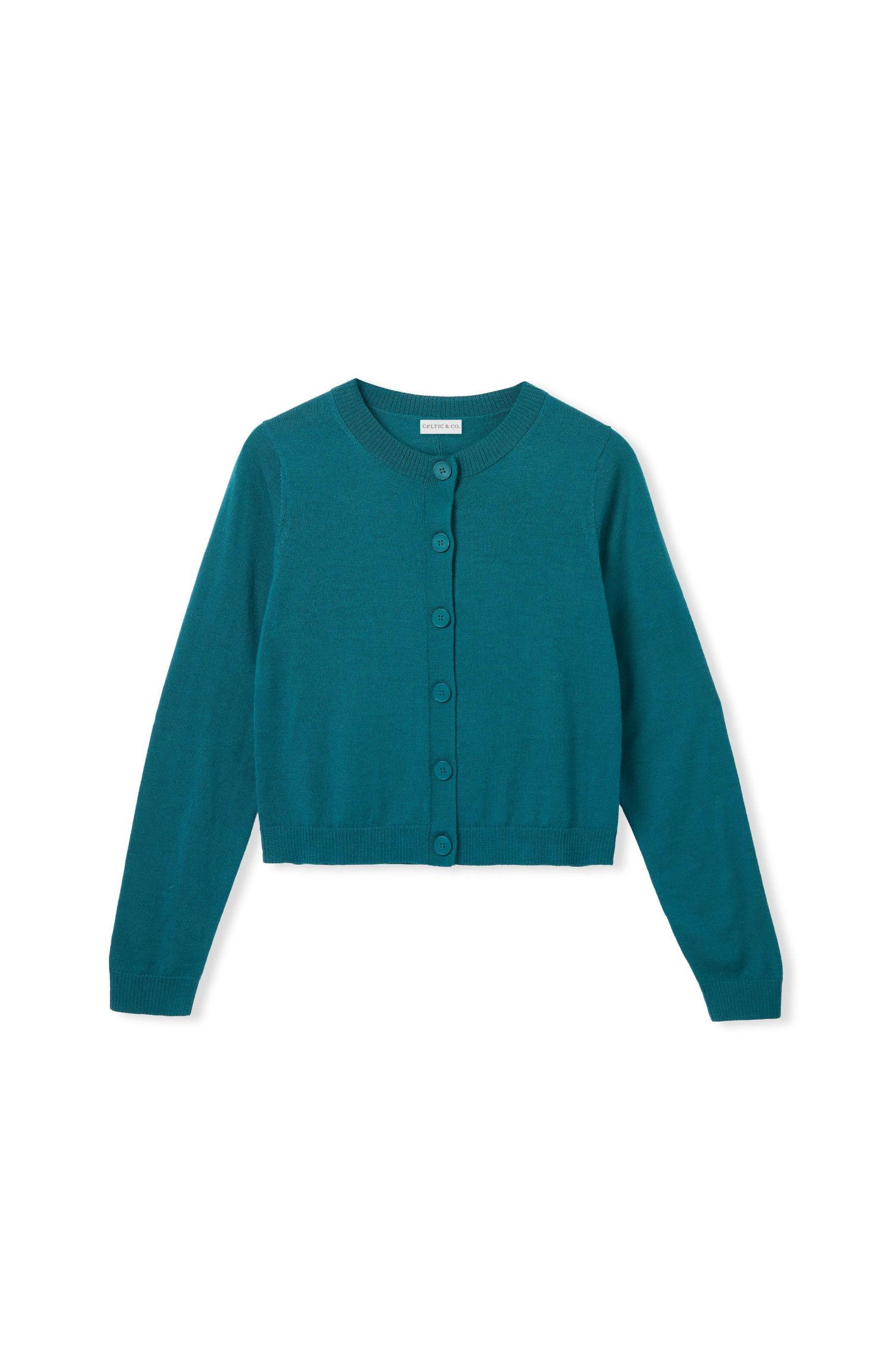 Women's Fine Knit Merino Crew Neck Cardigan