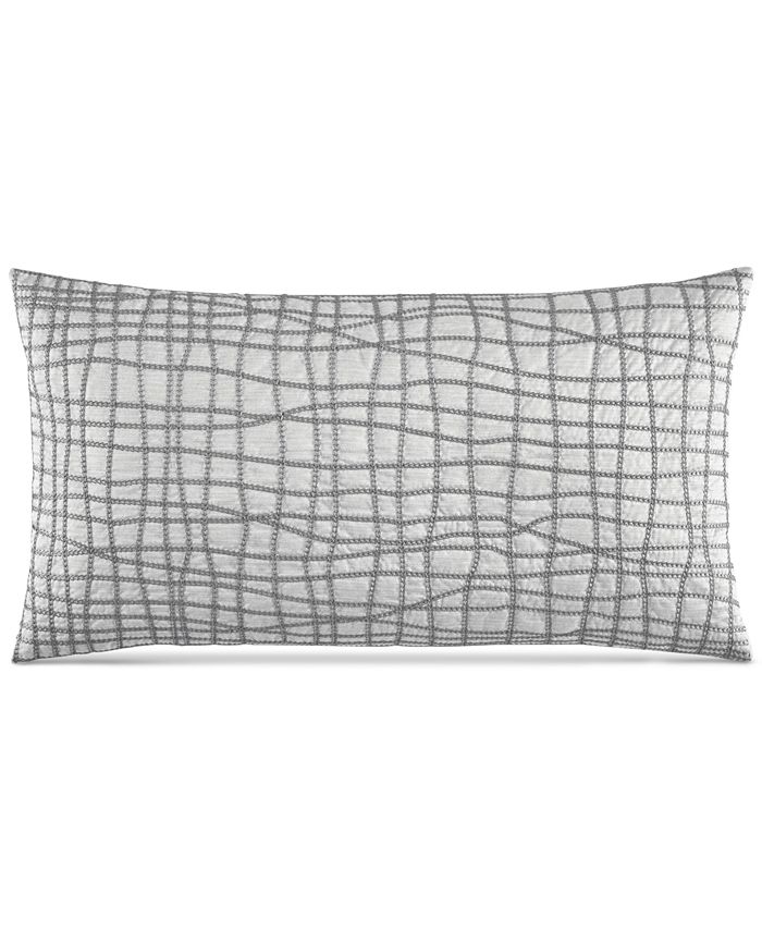 Hotel Collection Modern Plaid 14" x 26" Decorative Pillow, Created for