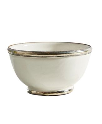 Moroccan Silver Rimmed Bowl