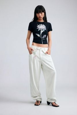 Women's Baggy Pants Buttons
