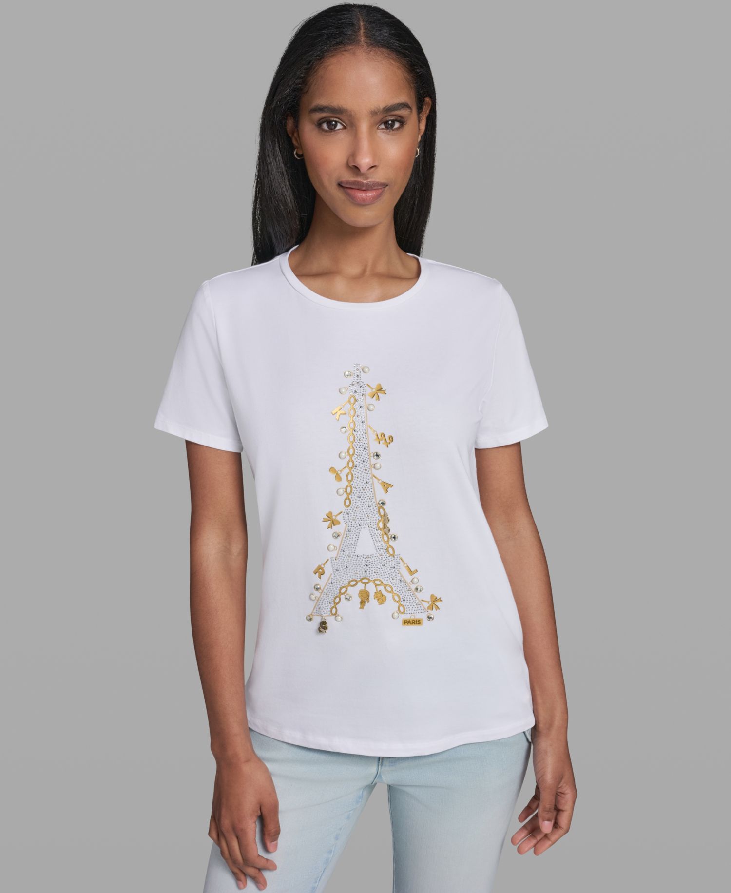 Women's Eiffel Tower Logo Short-Sleeve T-Shirt