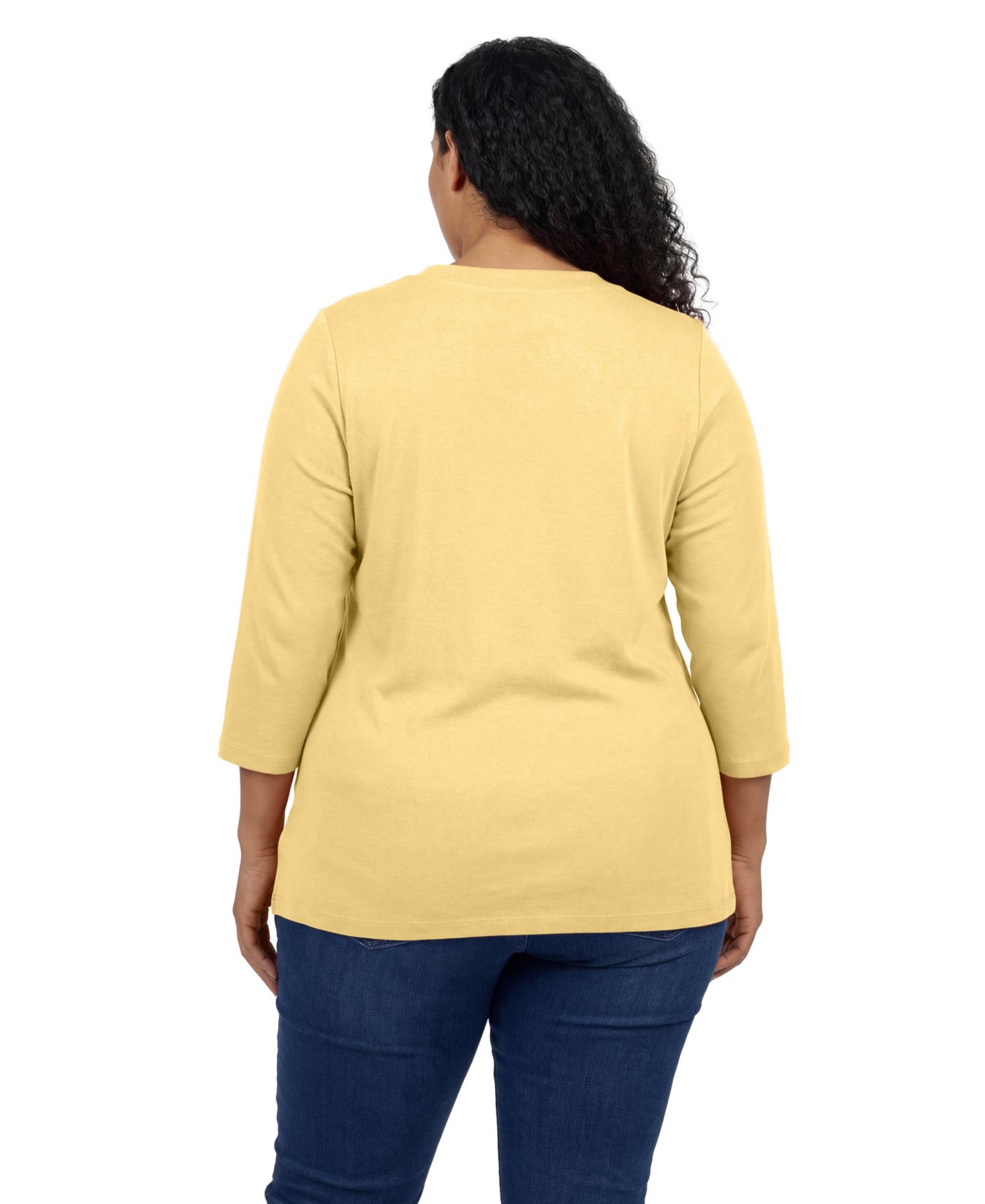 Women's Within Perfect Three-Quarter Sleeve V-Neck Tee