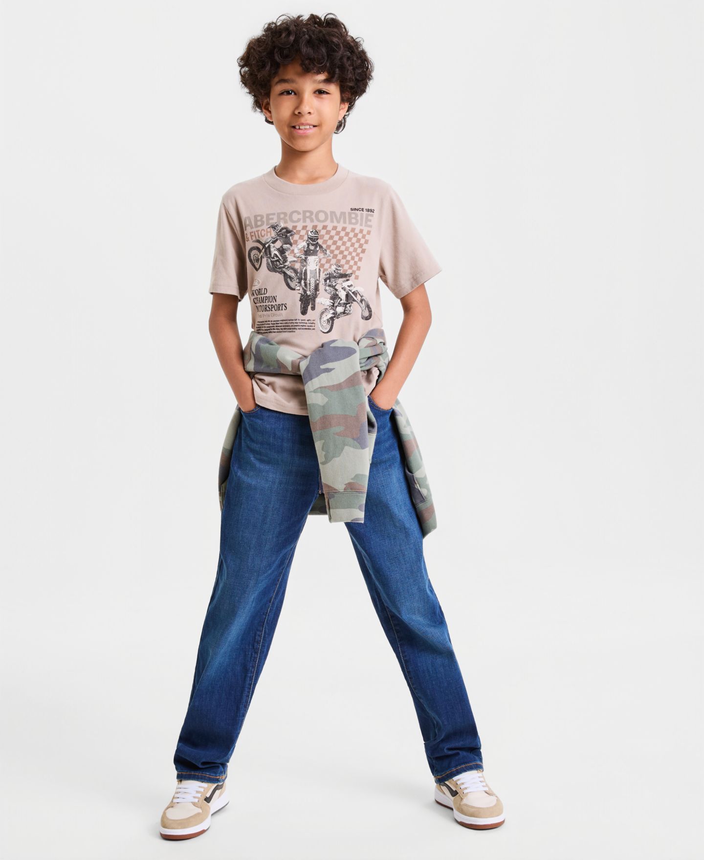 Футболка abercrombie kids World Champion Bike для мальчиков, цвет: Серо-коричневый — фото 5