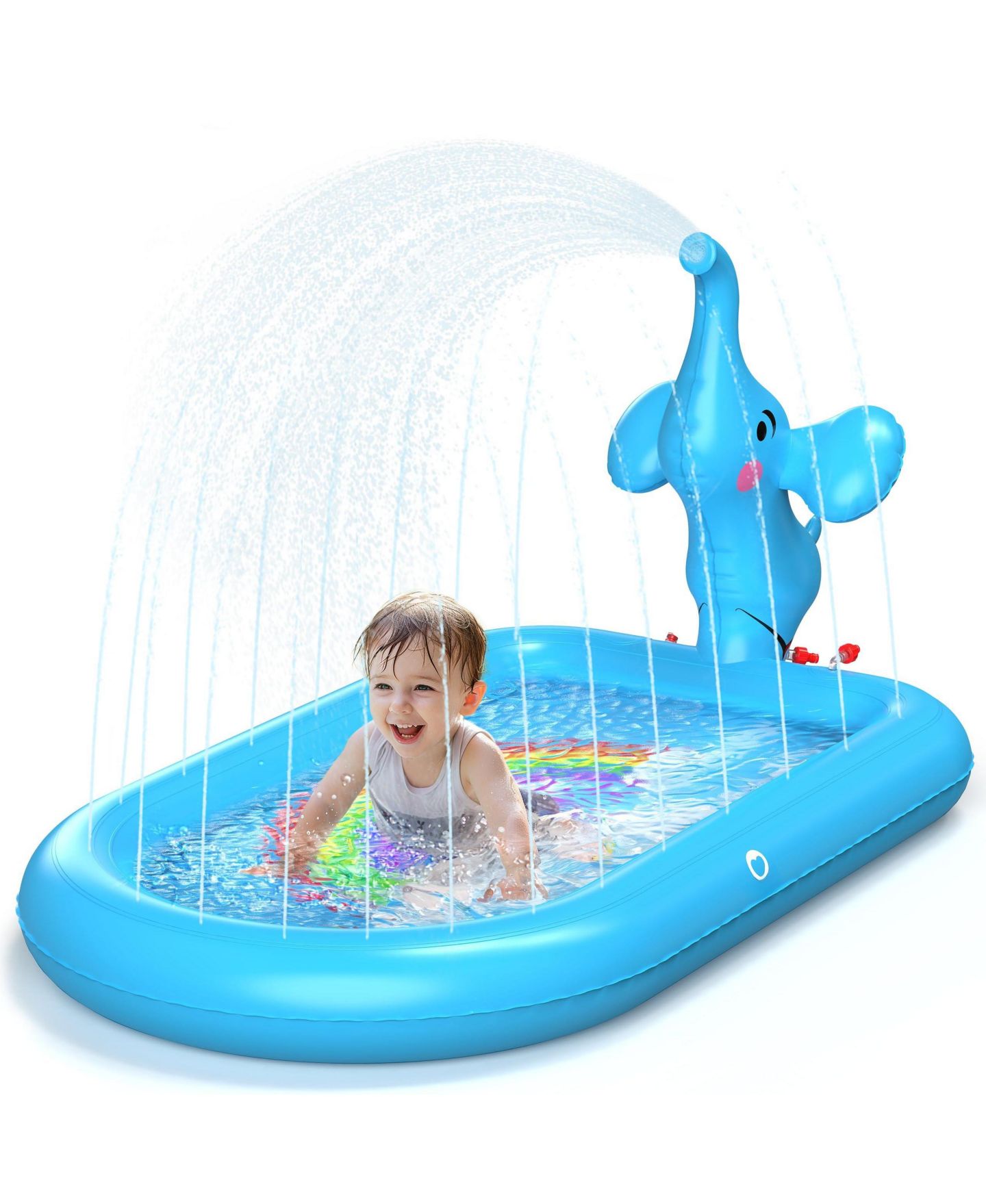 Детская игрушка GNUADZ Elephant Splash Pad Inflatable Sprinkler Pool, Ages 5-7, цвет: Синий — фото 1