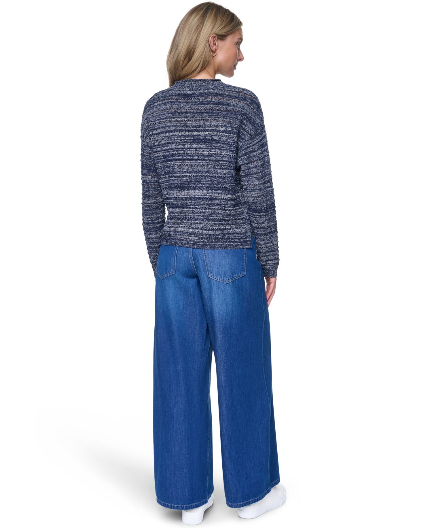 Women's Cotton-Blend Crewneck Sweater