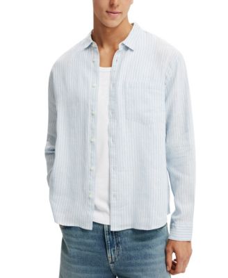 Men's Relaxed Linen Long-Sleeve Shirt