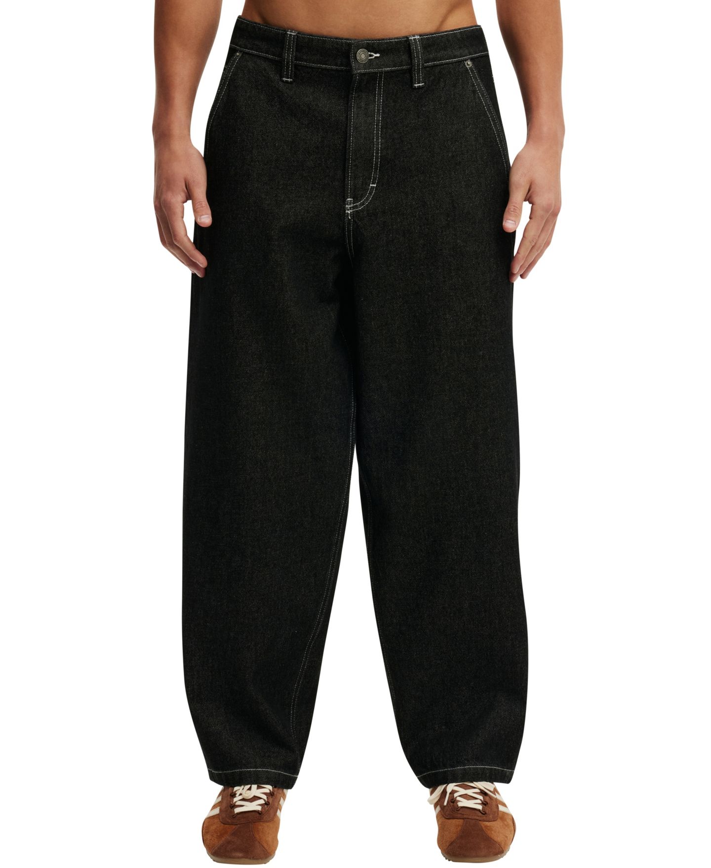 Мужские джинсы COTTON ON Baggy Skater Jean, цвет: Чёрный — фото 1