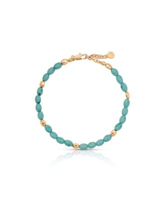 Turquoise Polished Pebble Anklet