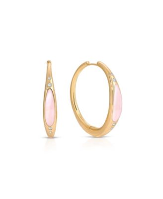 18k Gold-Tone Gemstone Abyss Hoop Earrings