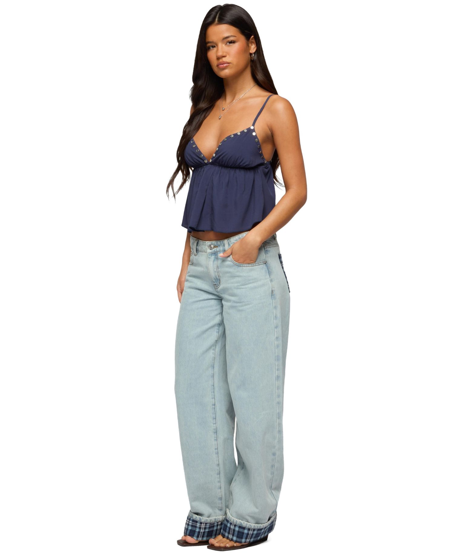 Women's Alina Studded Babydoll Tank Top
