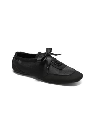 Women's Cristina Square-Toe Lace-Up Satin Sneakerina