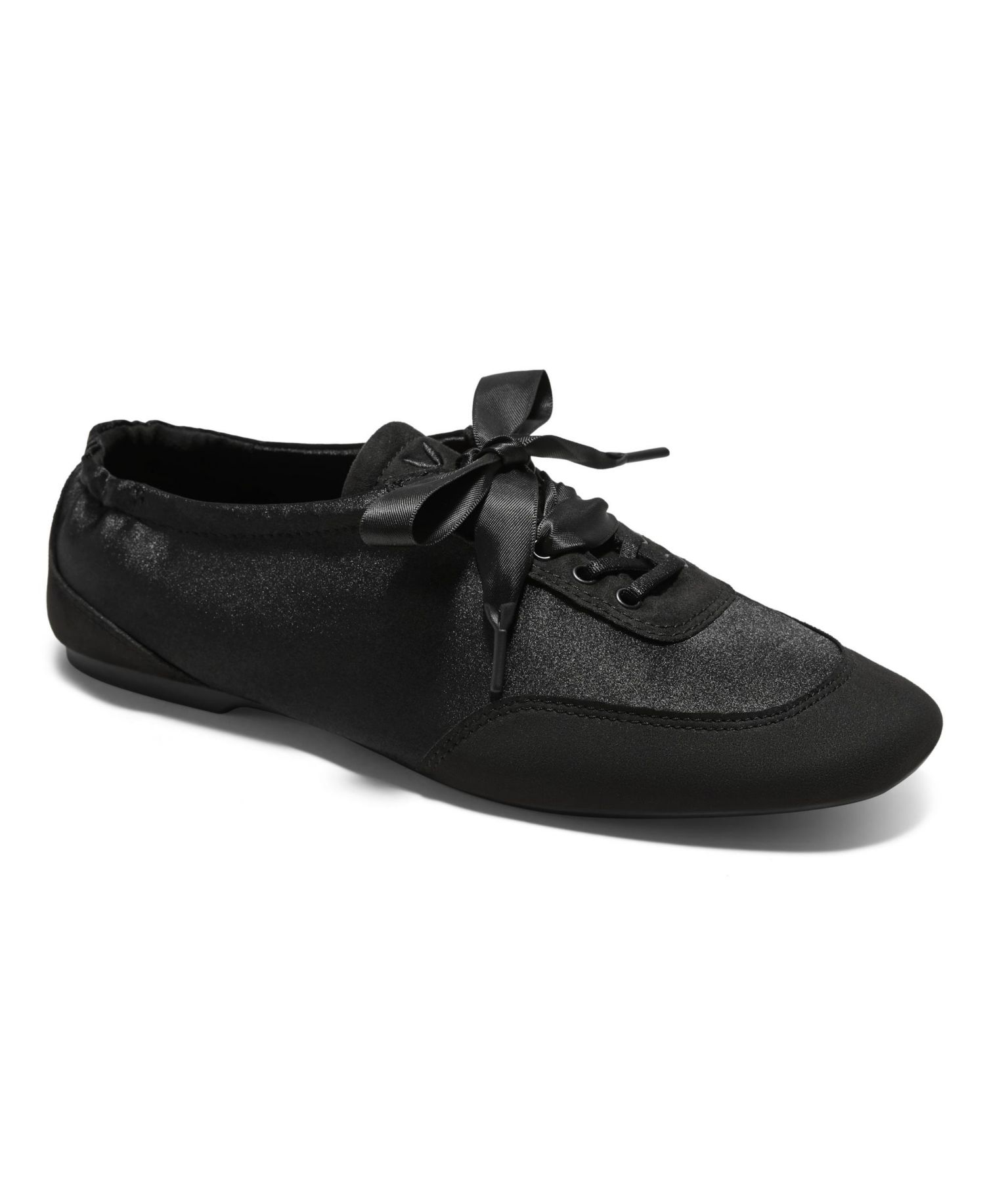 Women's Cristina Square-Toe Lace-Up Satin Sneakerina
