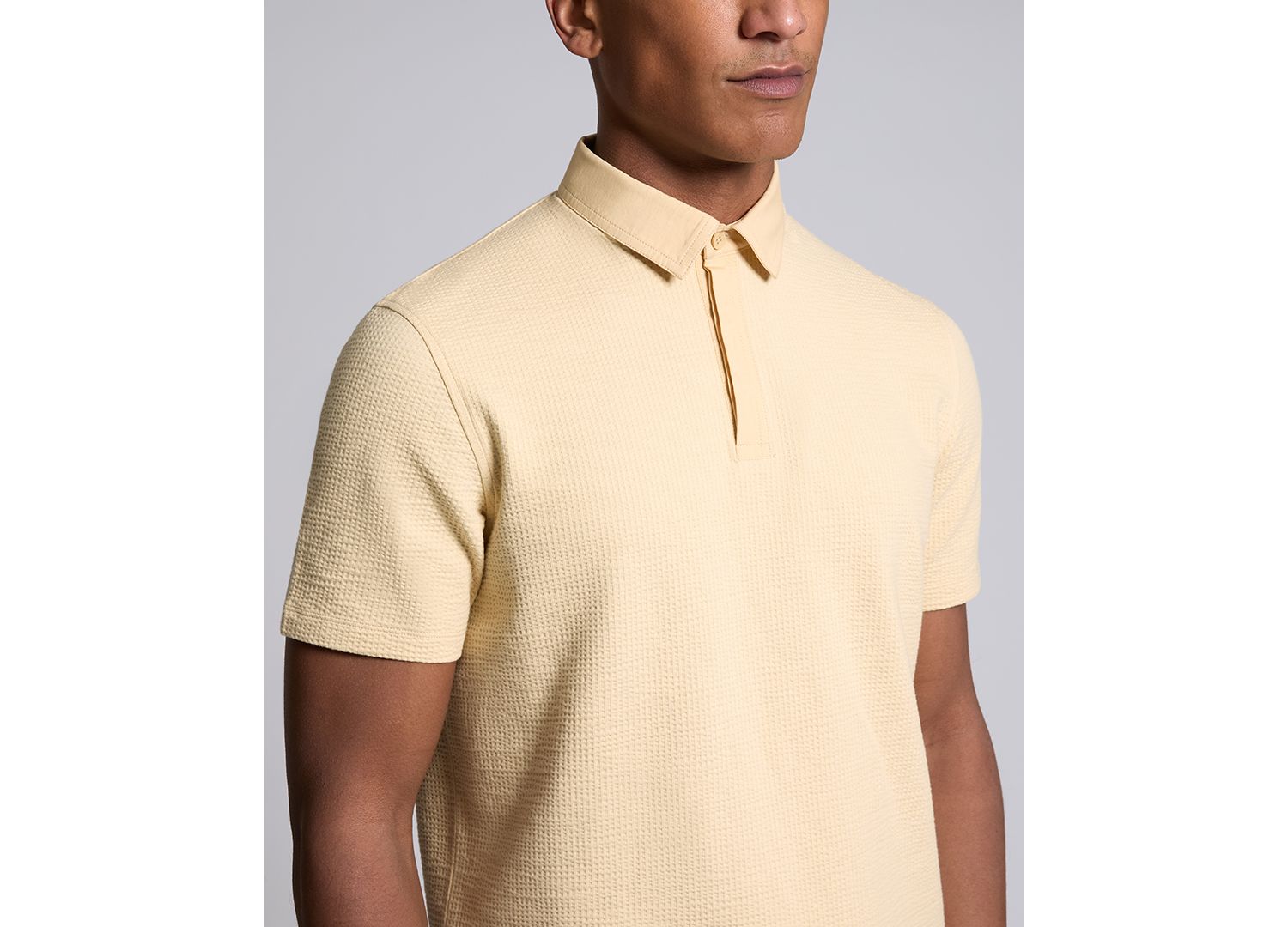 Men's Cotton-Blend Point Collar Polo Shirt