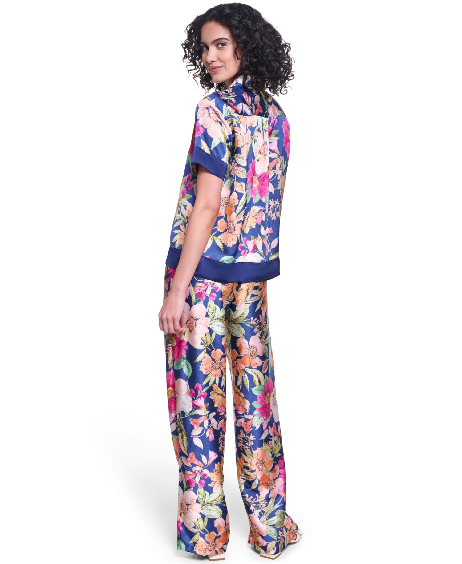 Women's Soft Floral Print Pull-On Pants