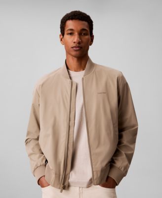Men's Birdseye Round Collar Bomber Jacket