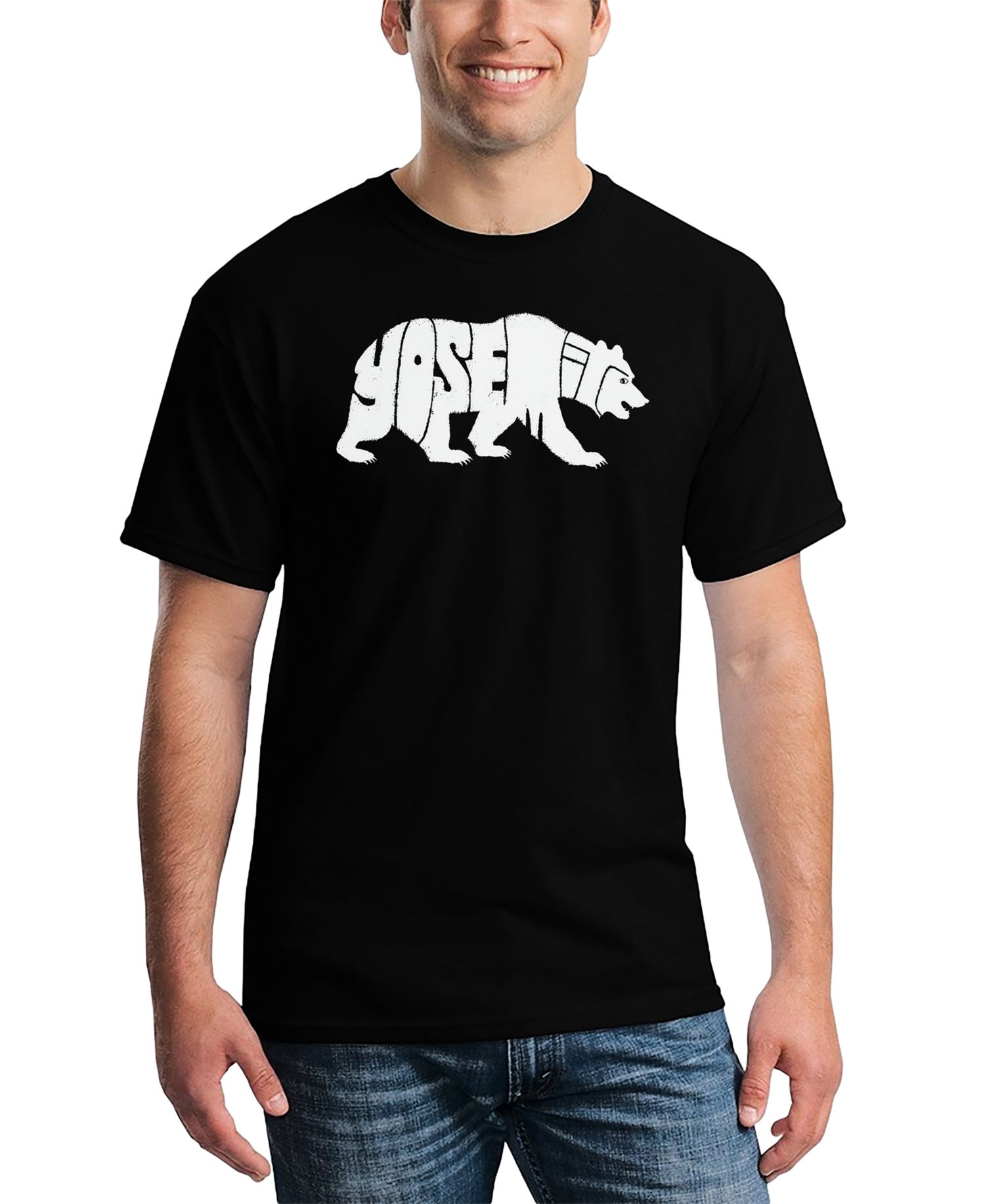 Men's Yosemite Bear Word Art T-Shirt