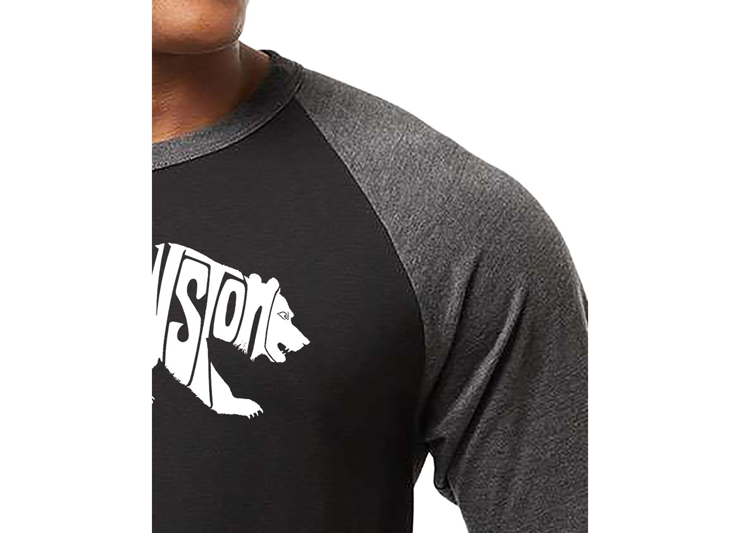 Men's Yellowstone Bear Word Art Raglan-Sleeve T-Shirt