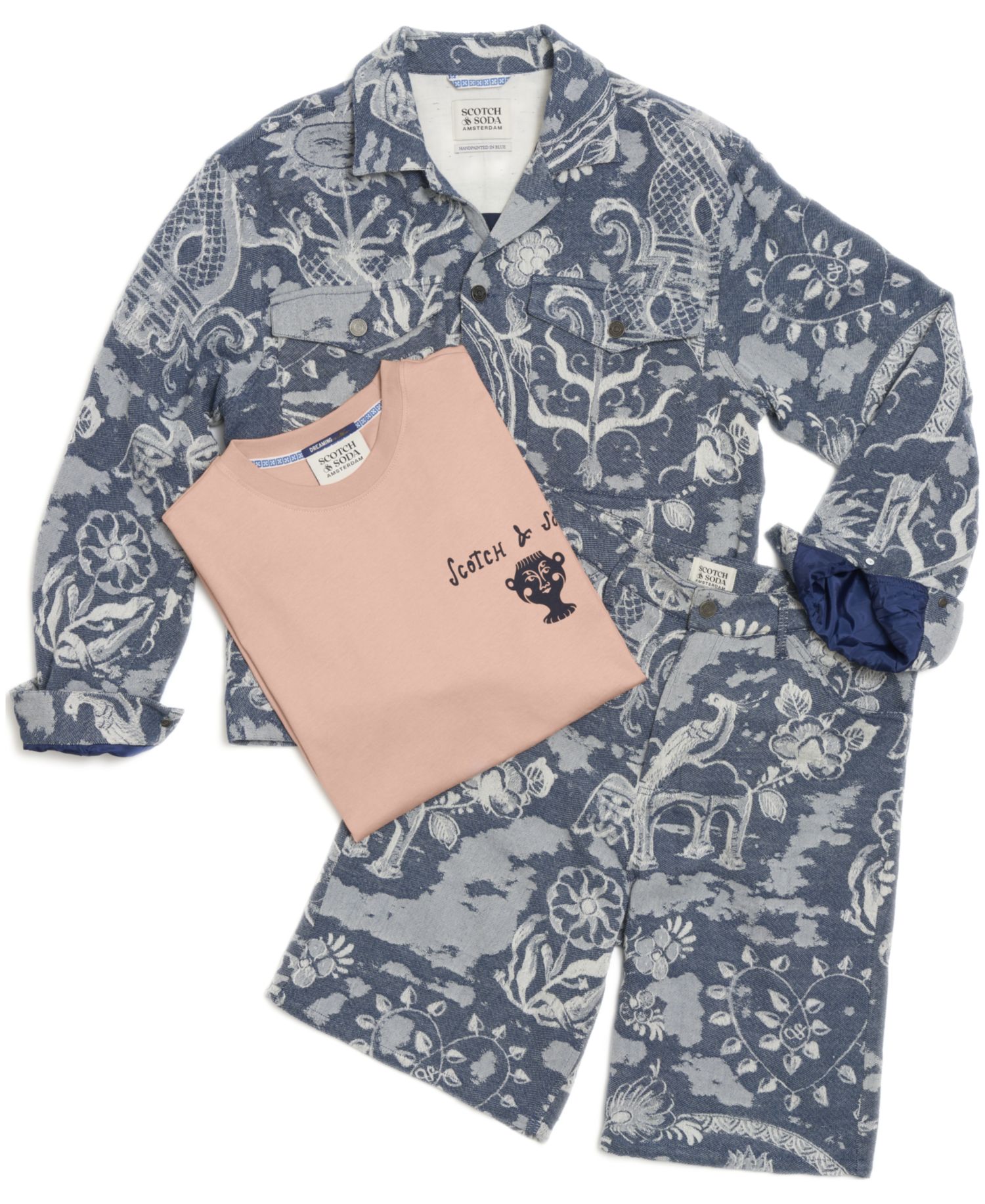 Men's Delfts Blauw Jacquard Trucker Jacket