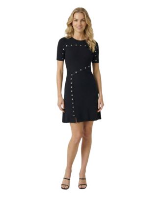 Women's Stud-Detail Asymmetric-Seam Dress