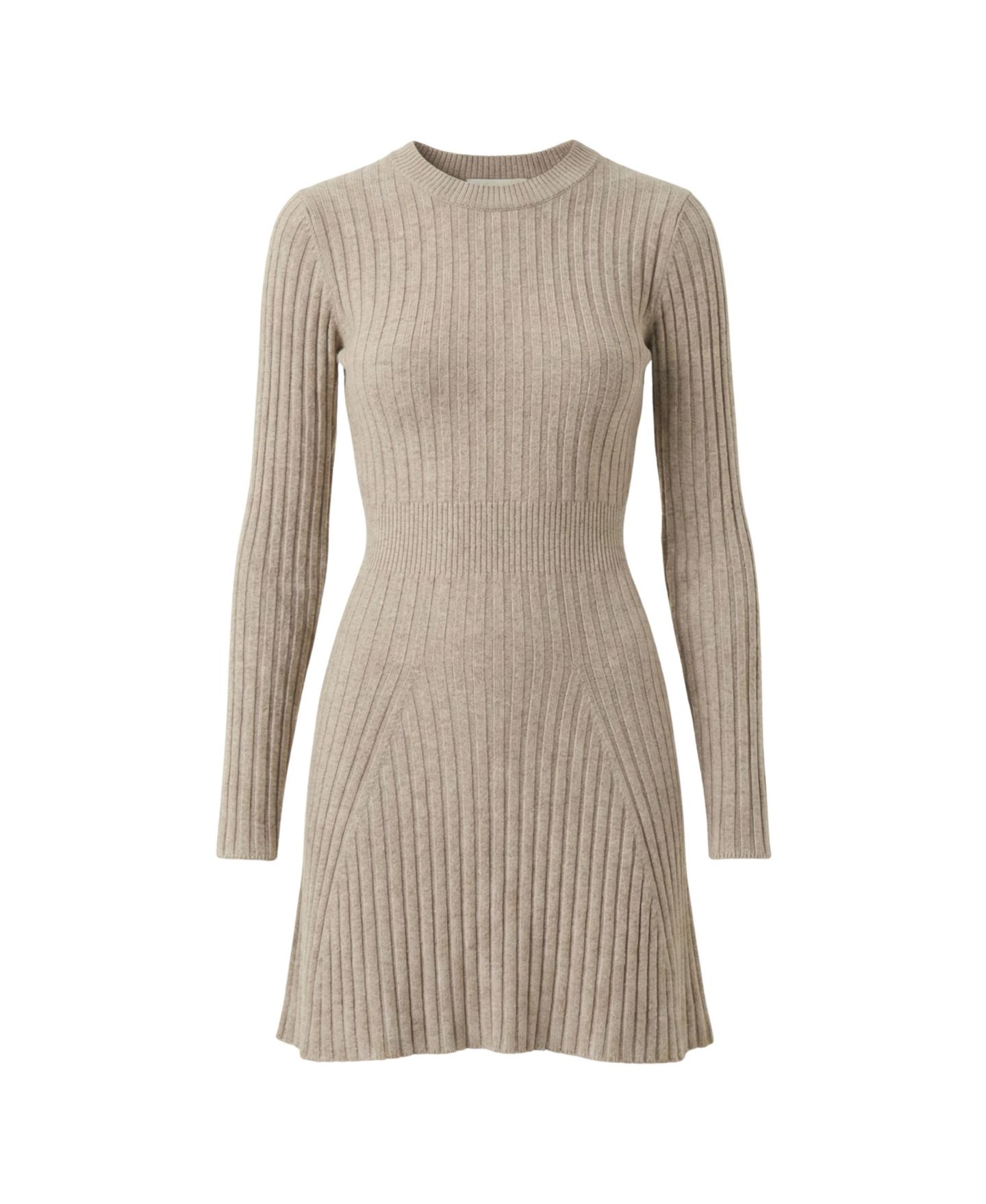 Женское платье Modenaire Ribbed Knit Long-Sleeve Flared-Hem Sweater Dress — фото 5