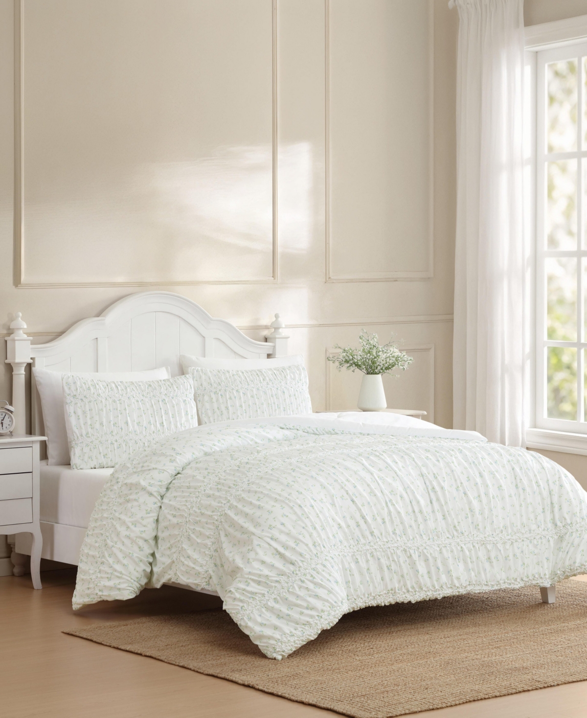 Laura Ashley Rosebuddies Microfiber 3-Pc. Comforter Set