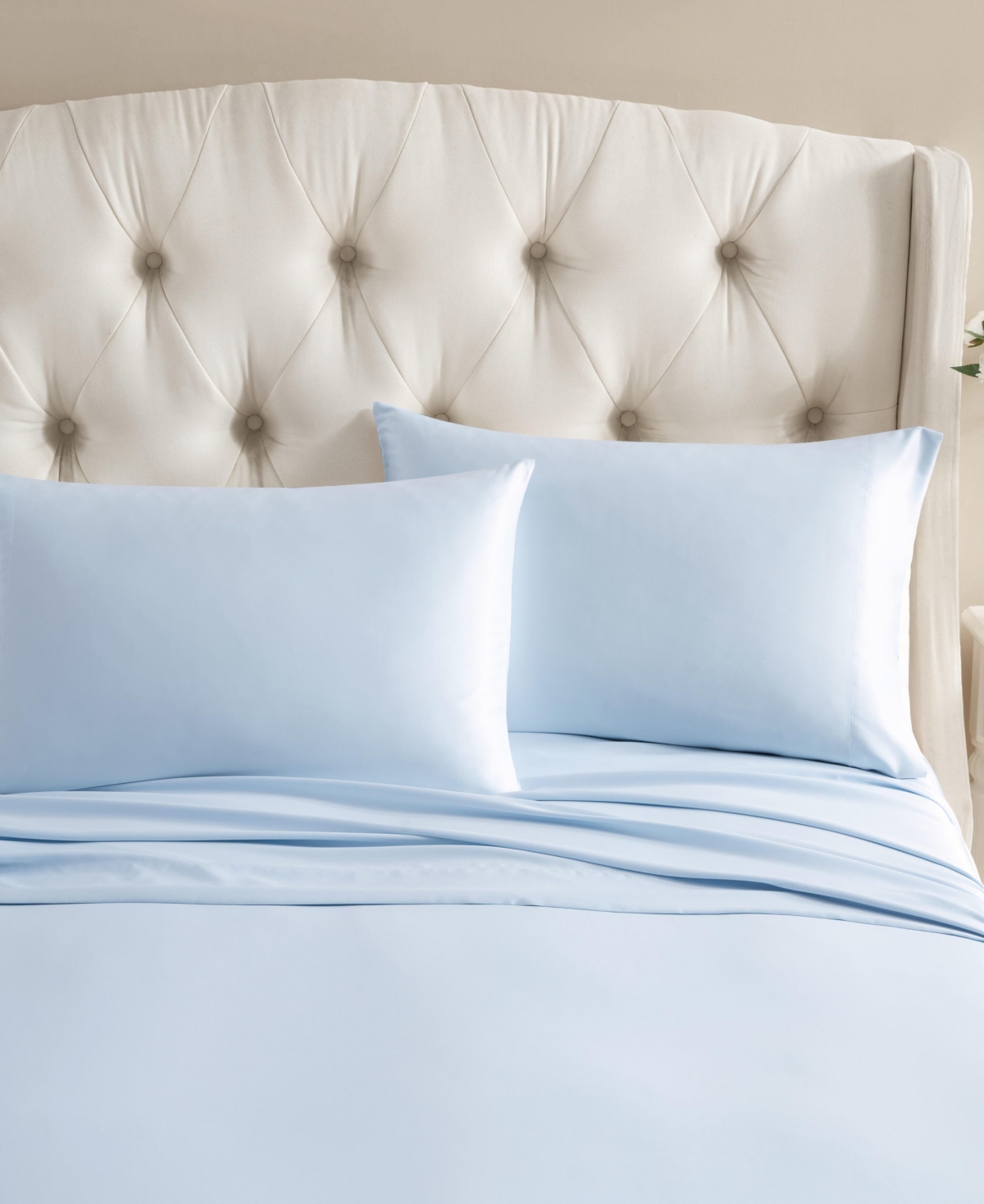 Laura Ashley Solid Satin Bliss Pillowcase Pair