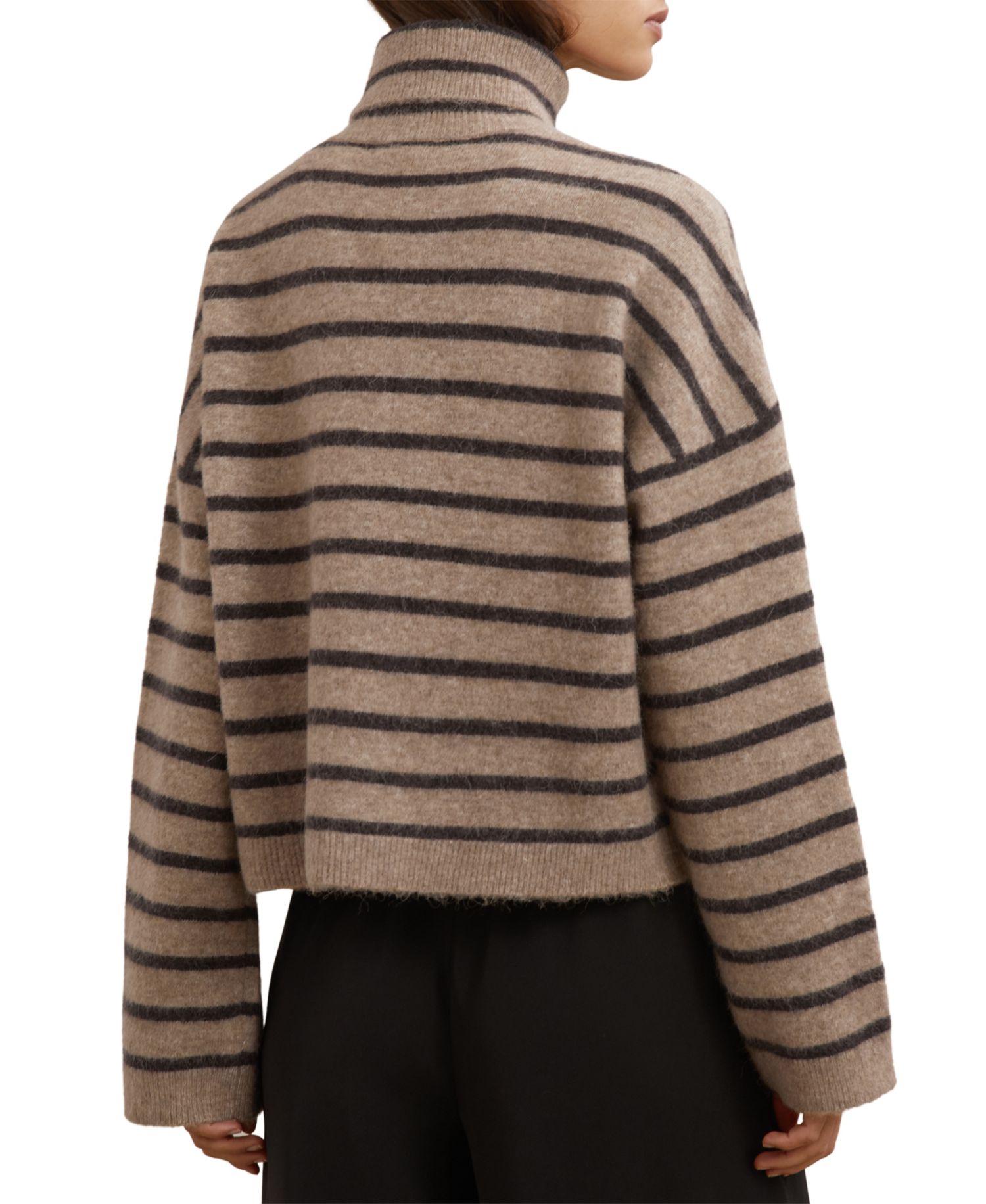 Women's Wynn Stripe Roll-Neck with Wool Sweater