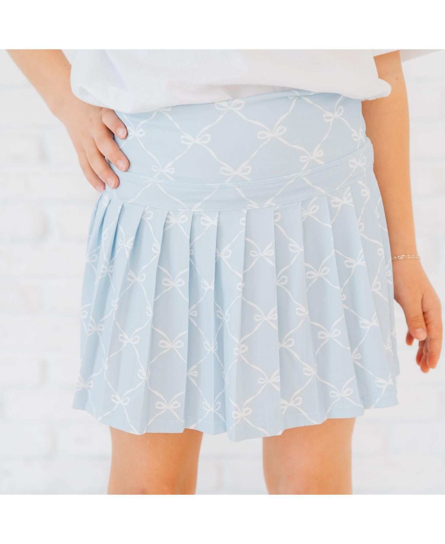 Baby Girls Sky Bow Trellis Athletic Skort