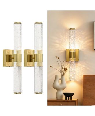 2 Pack LED Bathroom Vanity Light Fixtures Over Mirror 3000K Warm Light Modern Wall Sconce for Bedroom Living Room Hallway