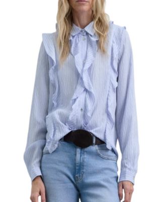 Women's Stripesfrill Shirt