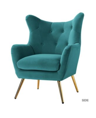 Avianna Wide Tufted Velvet Wingback Chair