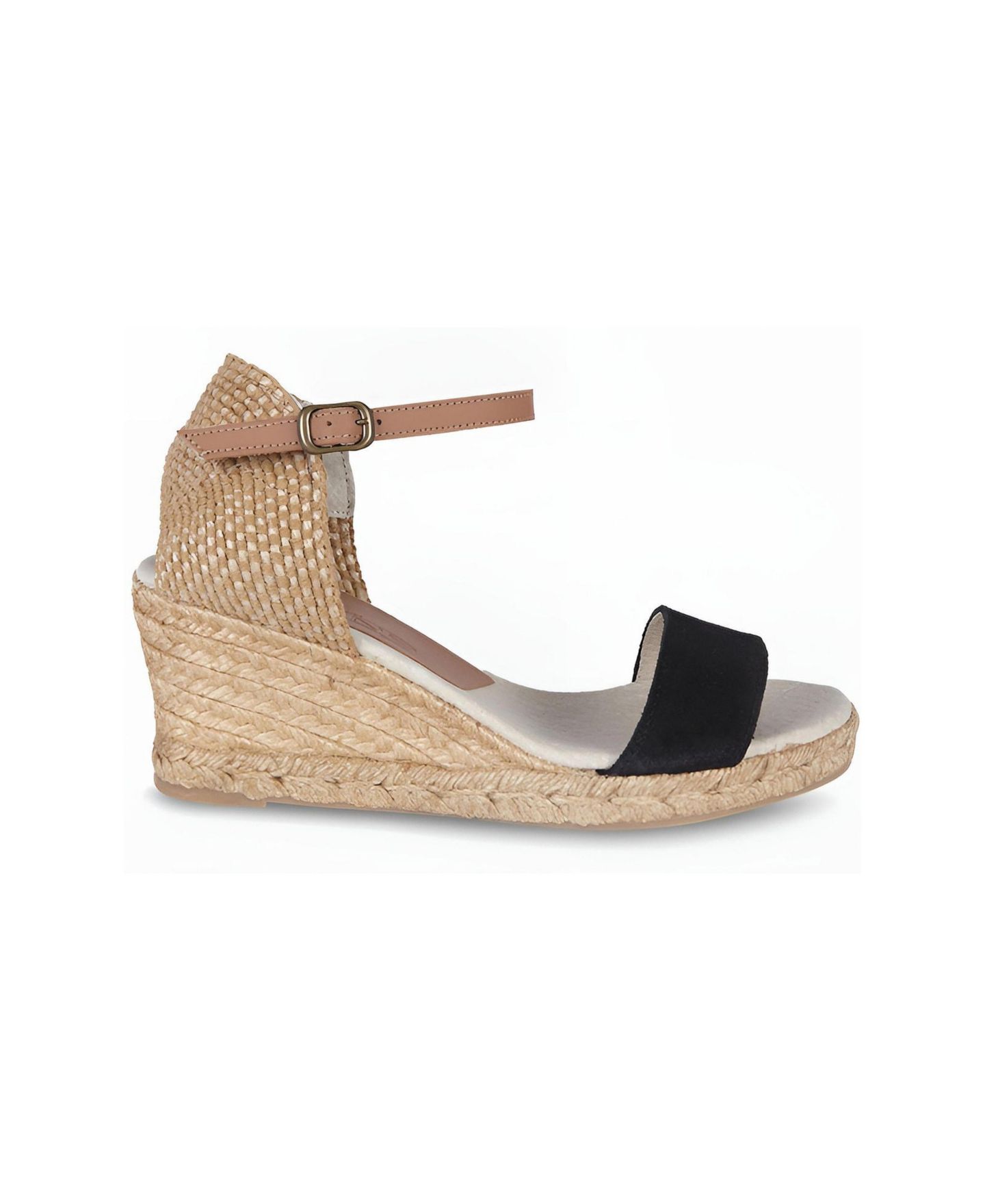 Женские сандалии Menina Step Jimena Single Band Wedges, цвет: Чёрный — фото 2
