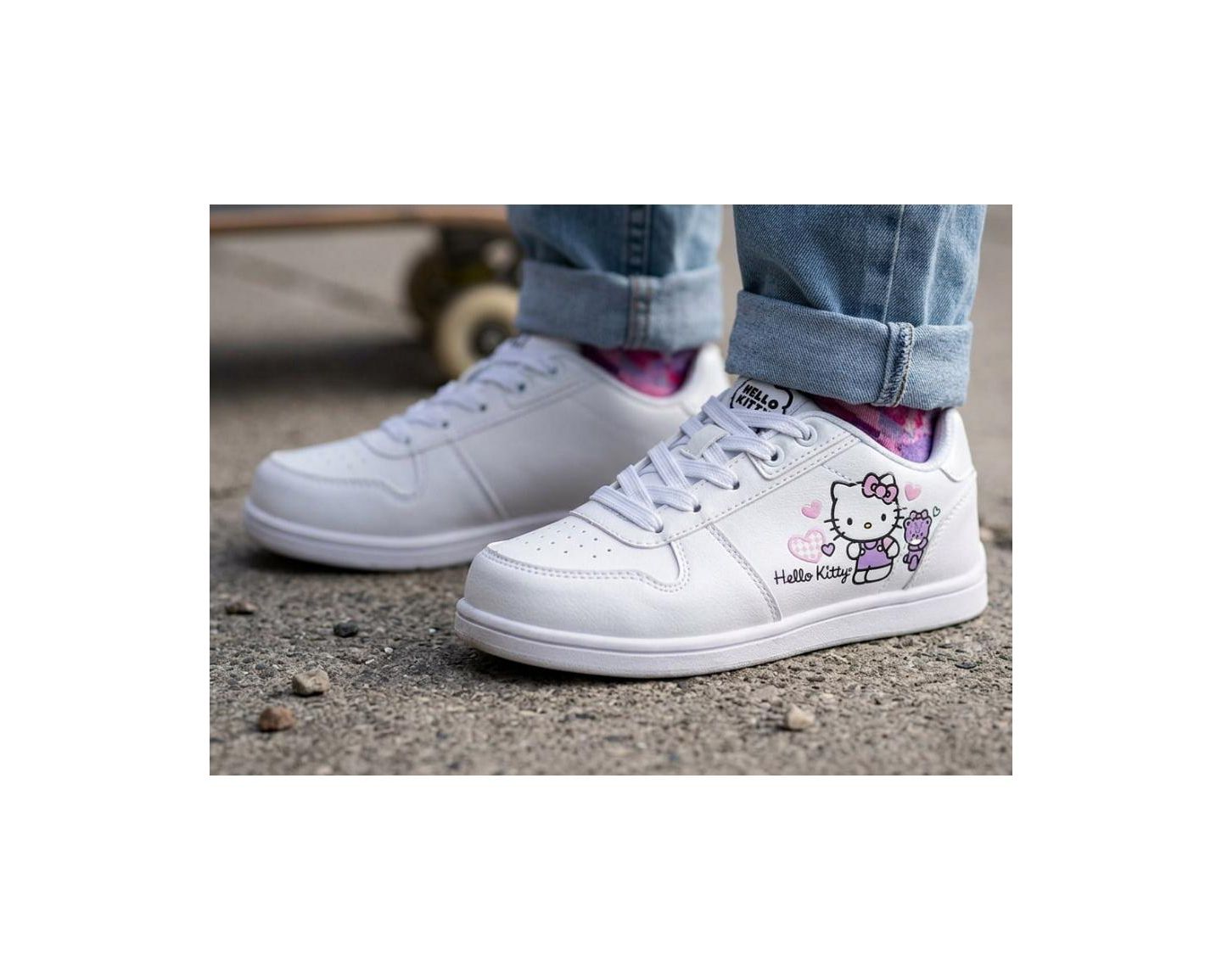 Детские лёгкие прочные спортивные кроссовки Hello Kitty для девочек, цвет: Белый — фото 12