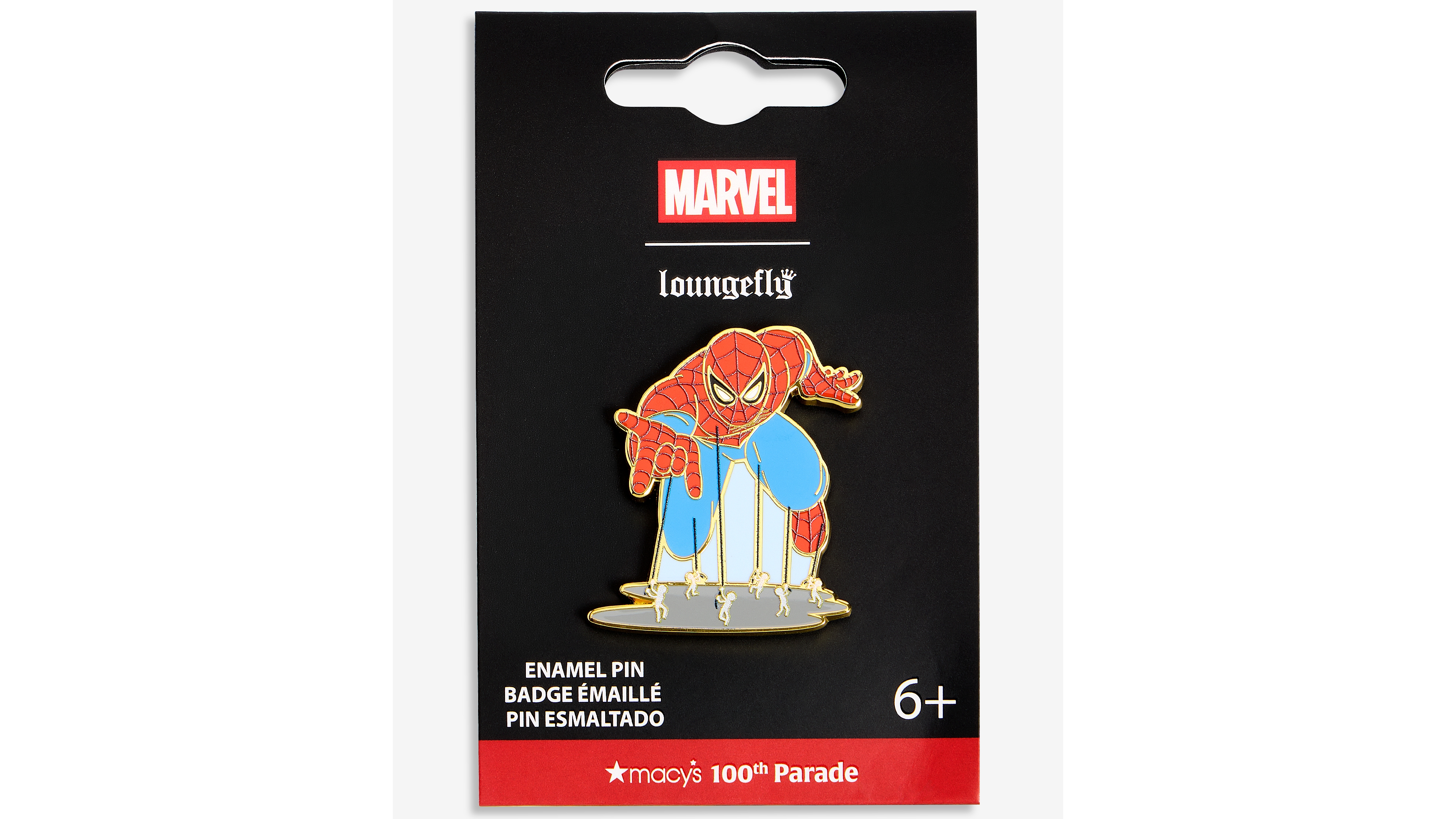 Loungefly Marvel | Macy's Gold-Tone Enamel Spider-Man 100th Parade Balloon Pin, Macy's Exclusive
