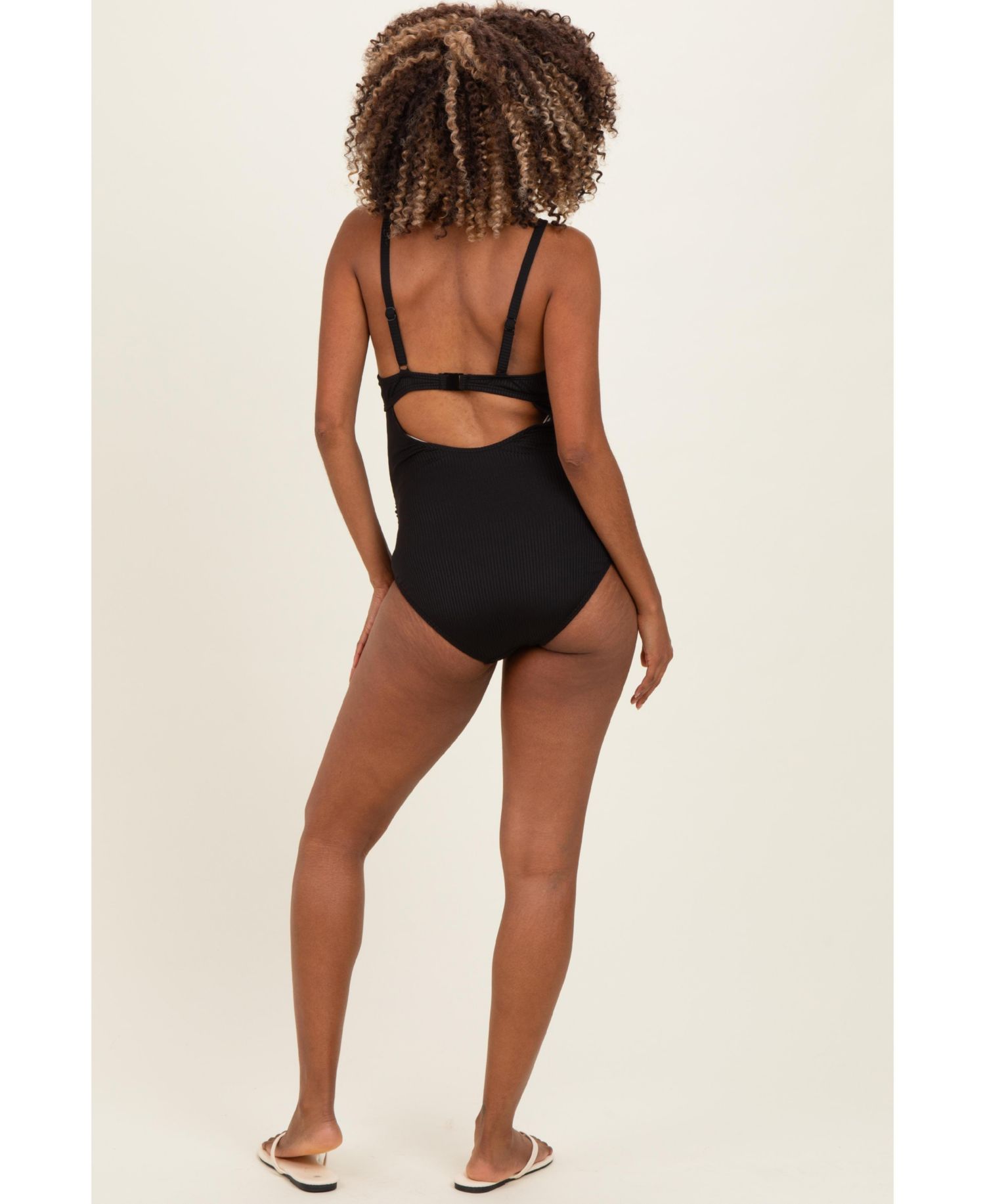 Women's O-Ring Strap Cutout Back One Piece Swimsuit
