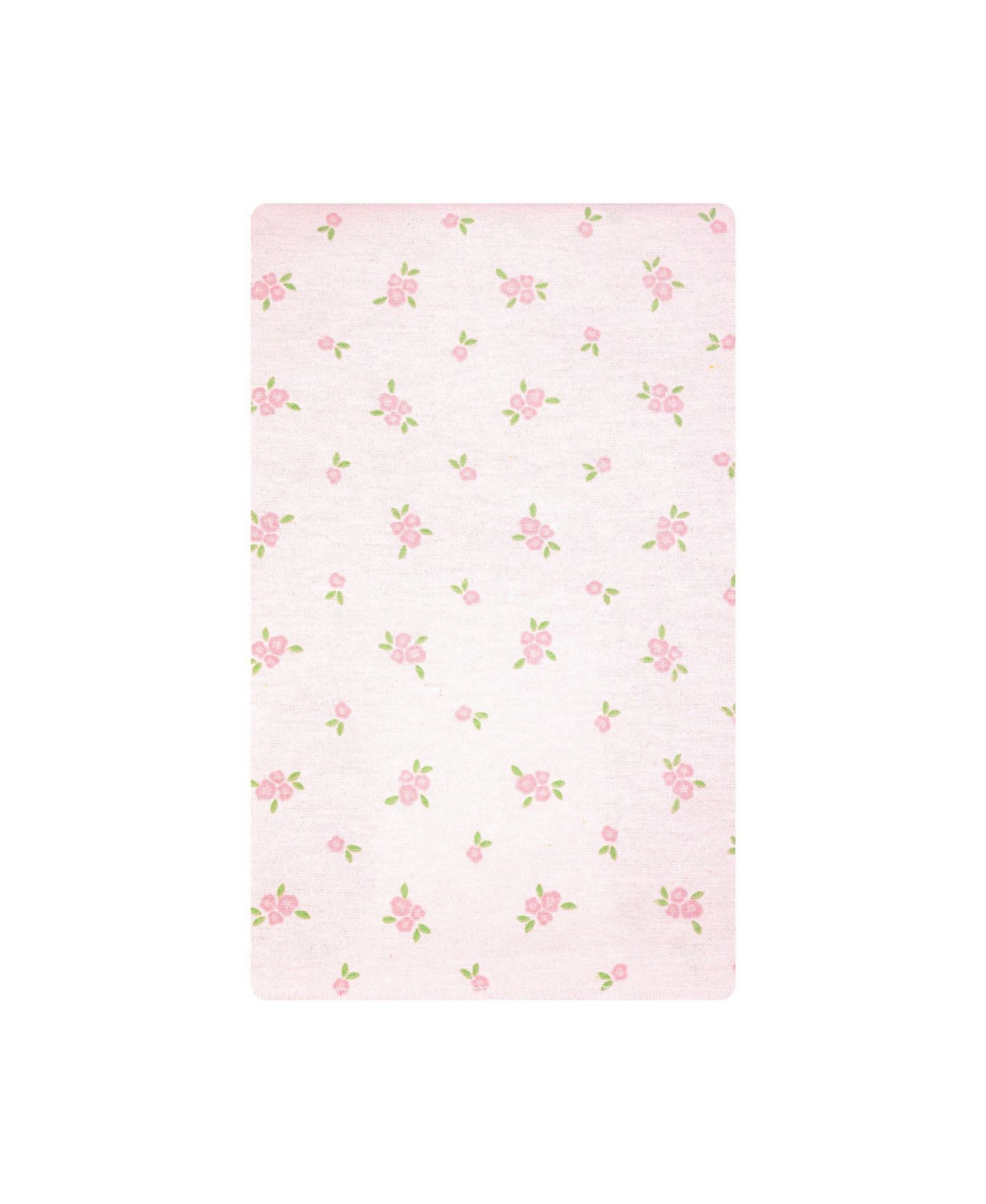 Girl Cotton Poly Flannel Burp Cloths 10-Pack, Sweet Little Floral, One Size
