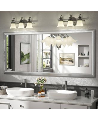72" x 32" Inch Thick Metal Framed Wall Mirrors for Bedroom, Rectangle Wall-Mounted Mirrors
