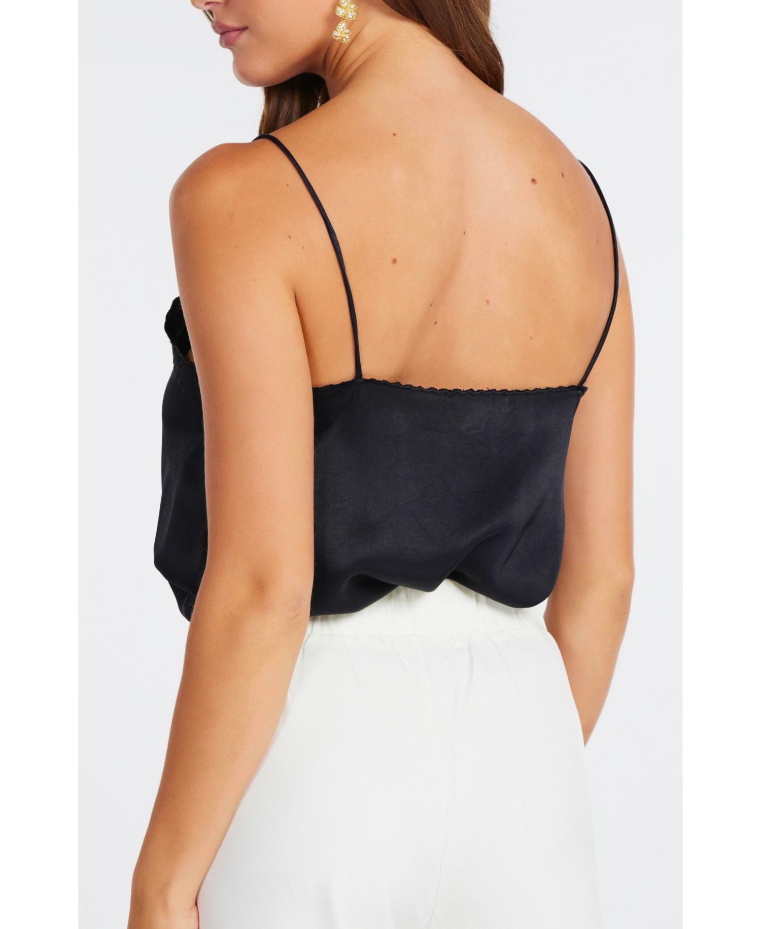 Women's BISHOP + YOUNG Anya Button Front Embroidered Cami