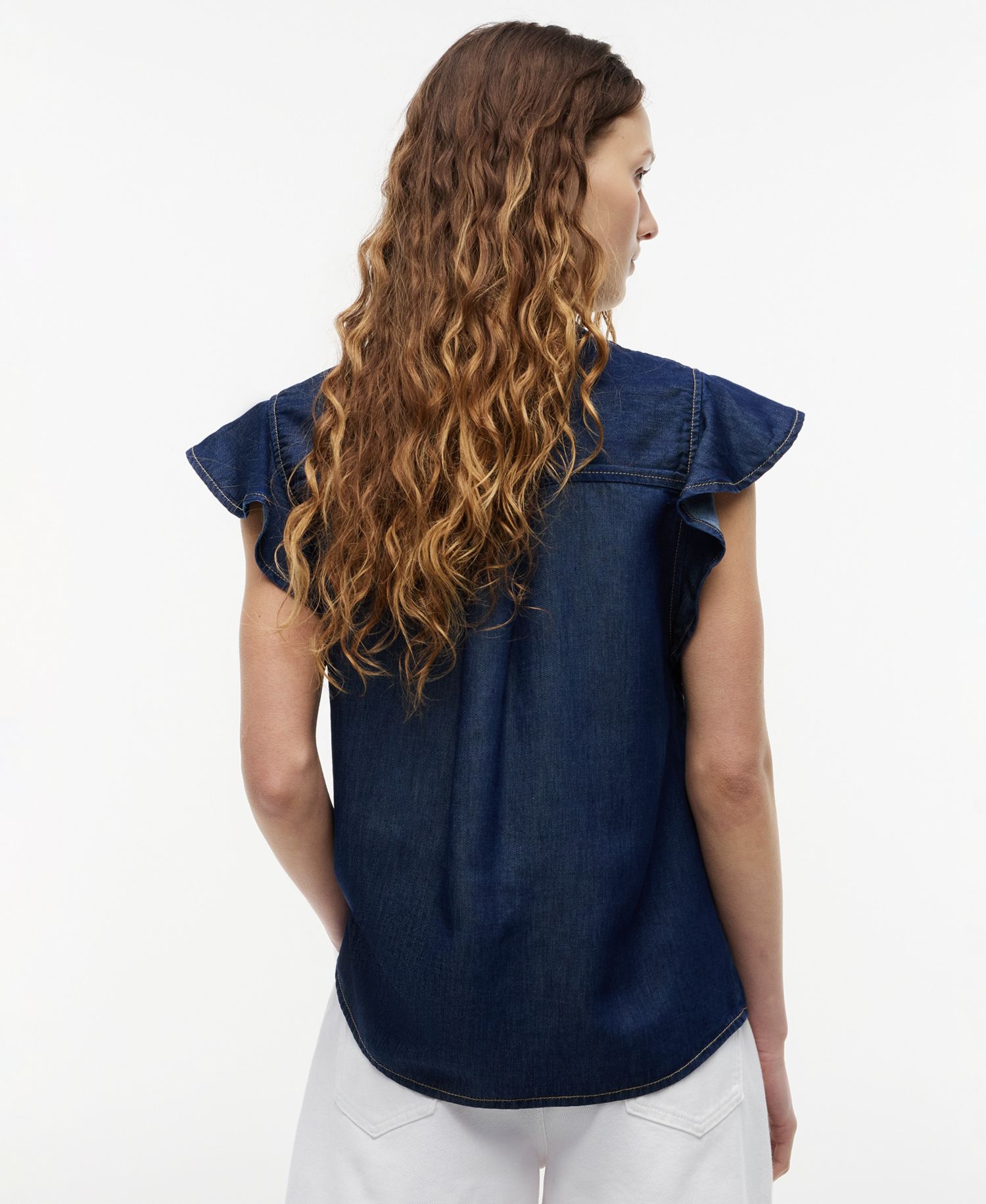 Women's Cotton-Blend Short-Sleeve Shirt